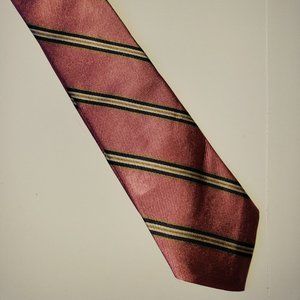 Men's Barneys New York Pink Striped Silk Tie